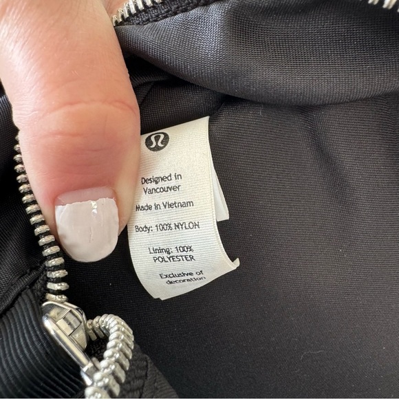 Like new! Lululemon Nylon Full-Size Backpack with Travel Strap - Black - Picture 5 of 13